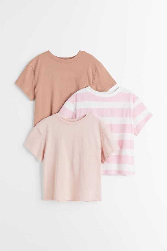 Camisas H&M 3-pack Algodon Niños Marrom Oscuro | 028659EPH