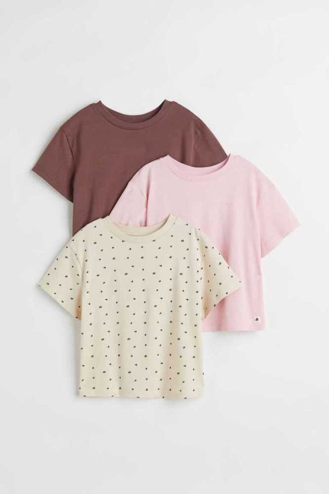 Camisas H&M 3-pack Algodon Niños Marrom Oscuro | 028659EPH