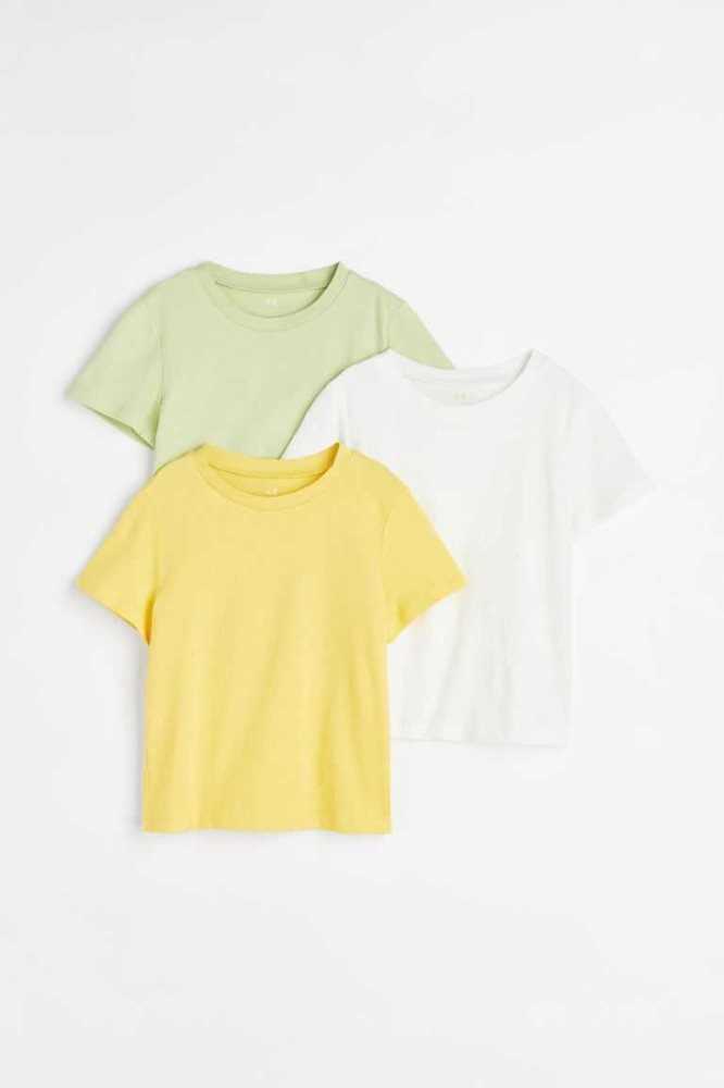 Camisas H&M 3-pack Algodon Niños Morados Claro Verdes Claro | 538672OLT