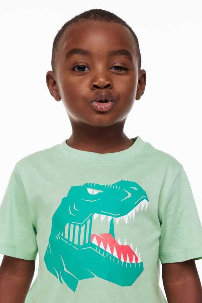 Camisas H&M 3-pack Algodon Niños Verdes Claro | 239504NEW