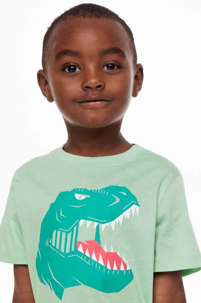 Camisas H&M 3-pack Algodon Niños Verdes Claro | 239504NEW