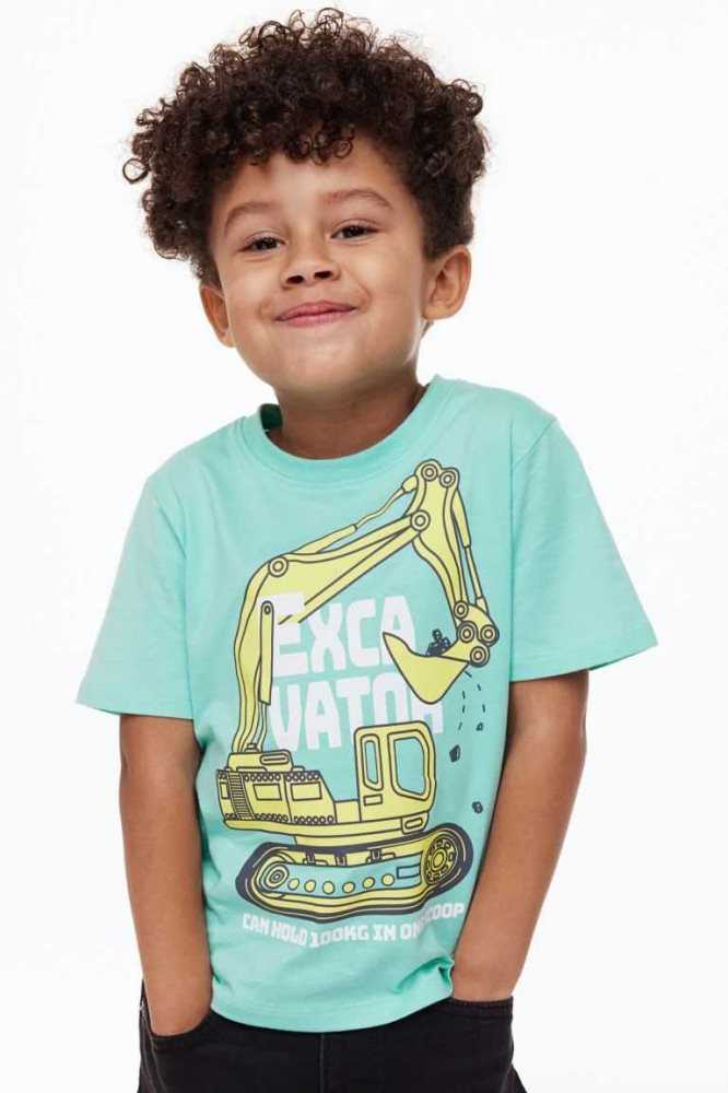 Camisas H&M 3-pack Algodon Niños Verdes Claro | 239504NEW