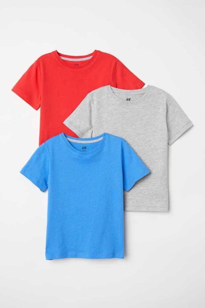 Camisas H&M 3-pack Niños Blancos | 456370ZUS