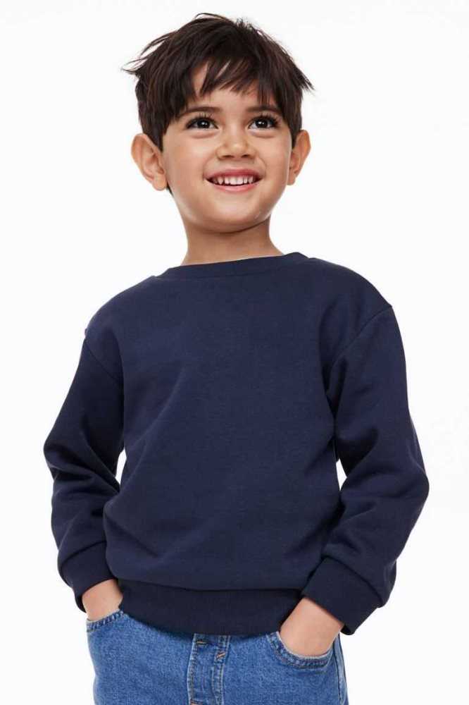 Camisas H&M 3-packs Niños Azul Marino Azules Grises Claro Negros | 269358URL