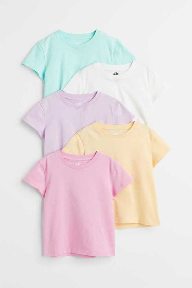 Camisas H&M 5-pack Algodon Niños Rosas | 259603YDJ