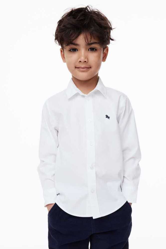 Camisas H&M Algodon Niños Beige Oscuro | 583647UEH