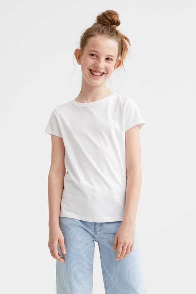 Camisas H&M Algodon Niños Blancos | 340158YDT