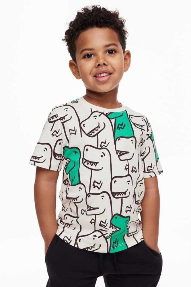 Camisas H&M Algodon Niños Verdes Claro | 536128WXG