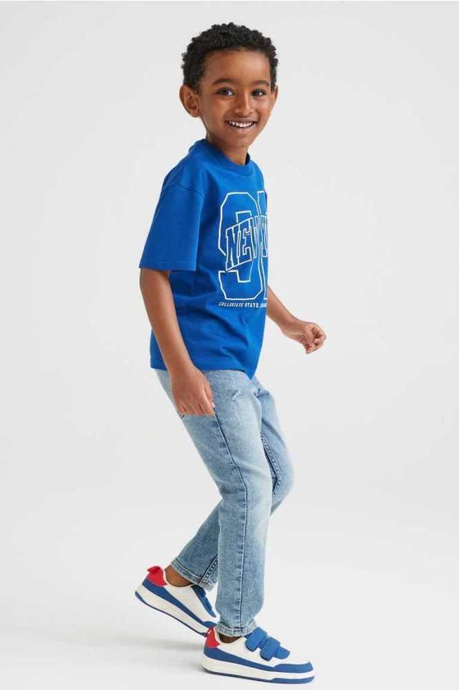 Camisas H&M Algodon Oversized Niños Azules Claro | 976231VLT