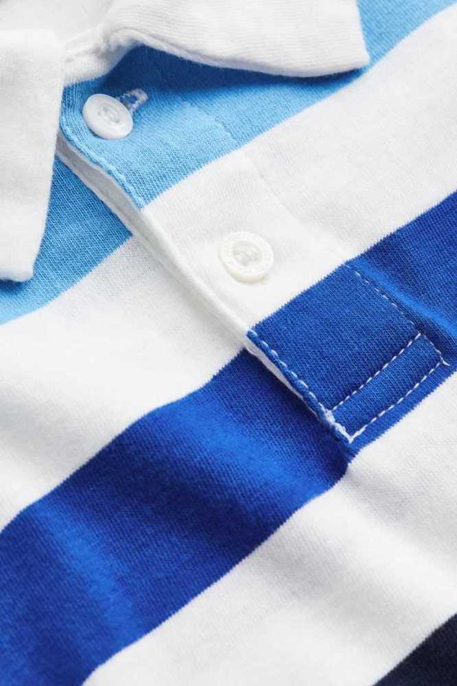 Camisas H&M Algodon Polo Niños Blancos Azules | 183509CAG