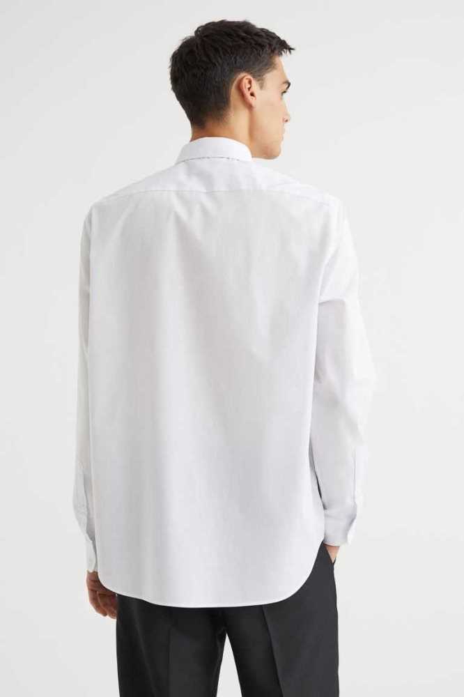 Camisas H&M COOLMAX Regular Fit Hombre Blancos | 086491ZRV