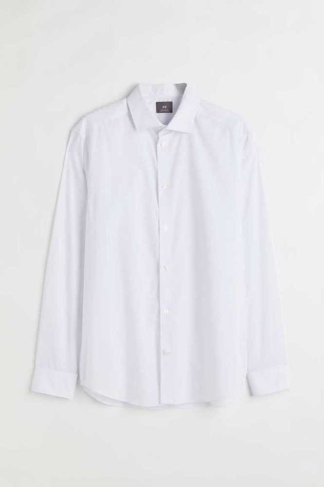 Camisas H&M COOLMAX Regular Fit Hombre Blancos | 086491ZRV