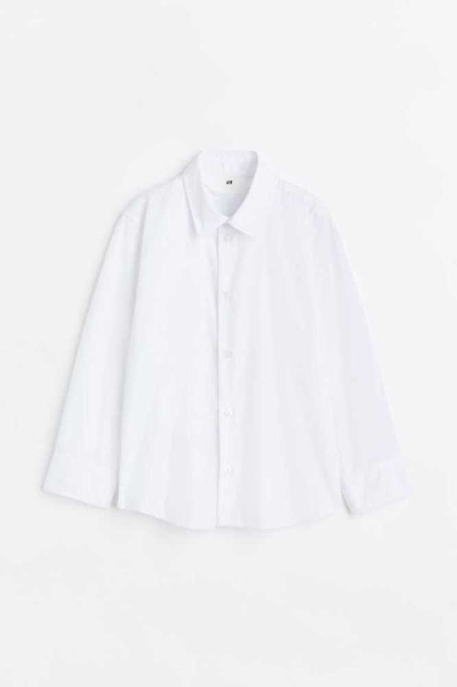 Camisas H&M Easy-iron Niños Blancos | 695130JWG