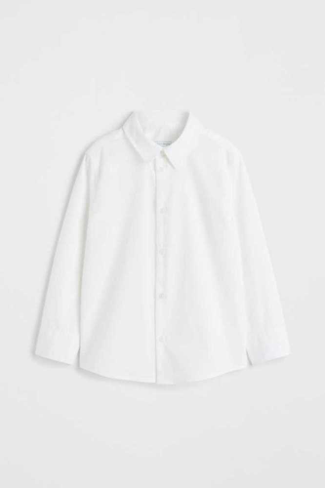 Camisas H&M Easy-iron Niños Blancos | 695130JWG