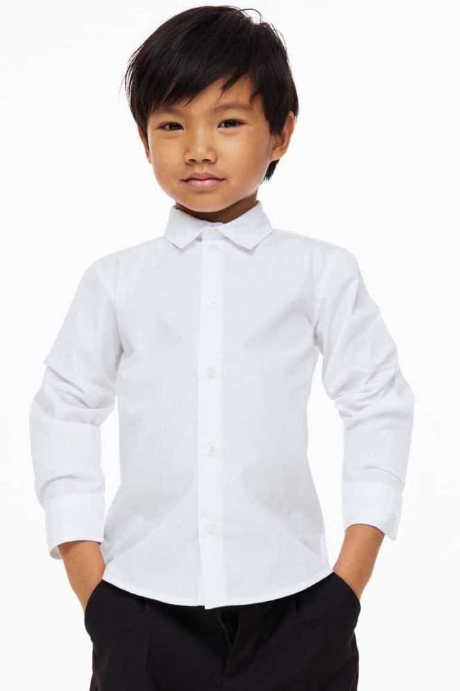 Camisas H&M Easy-iron Niños Blancos | 695130JWG