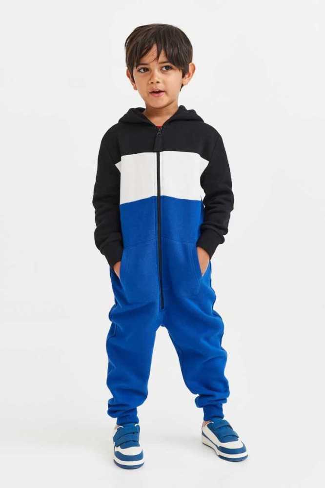 Camisas H&M Encapuchado Jumpsuit Niños Azules | 480956ACF