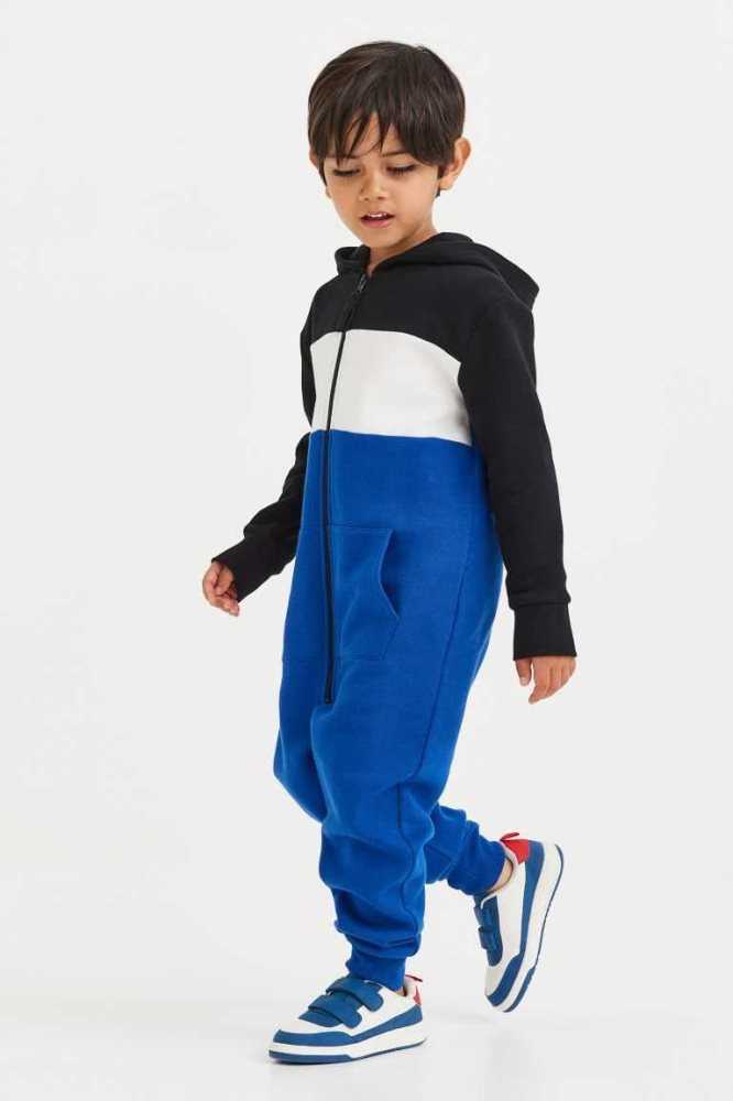 Camisas H&M Encapuchado Jumpsuit Niños Azules | 480956ACF