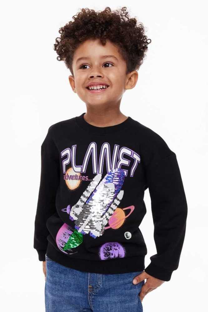 Camisas H&M Flip-sequin Niños Grises Claro | 239710MUJ