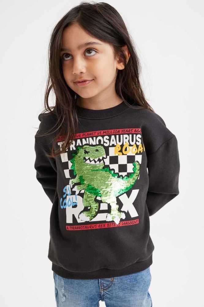 Camisas H&M Flip-sequin Niños Grises Claro | 239710MUJ