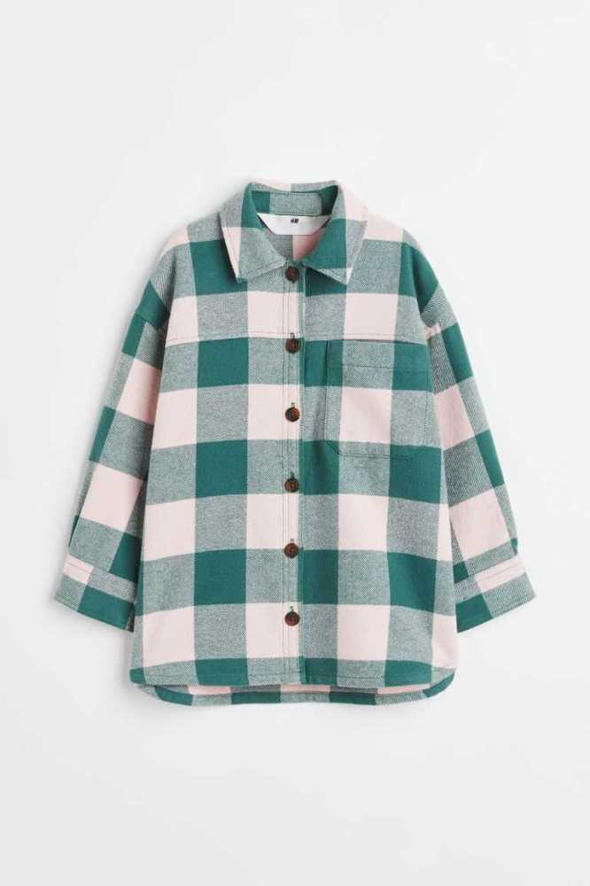 Camisas H&M Overshirt Niños Rosas Claro | 563801GCI