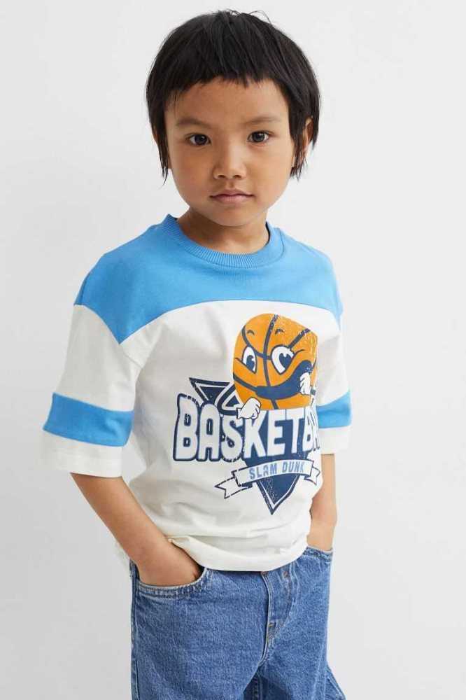 Camisas H&M Oversized Algodon Niños Azules | 470268SJQ