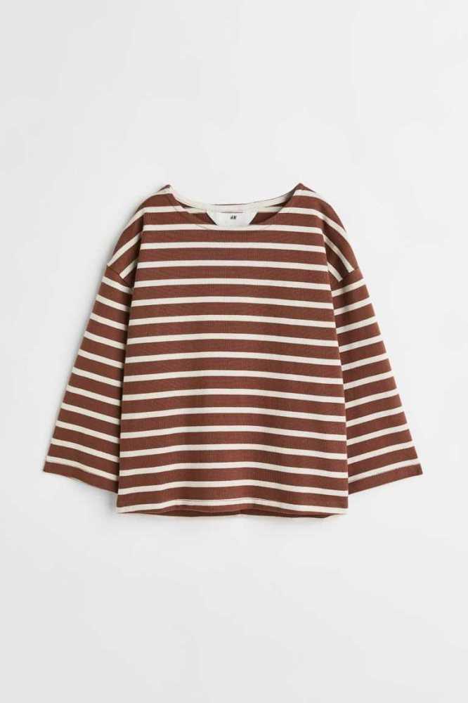 Camisas H&M Oversized Long-sleeved Niños Marrom | 591237TSK