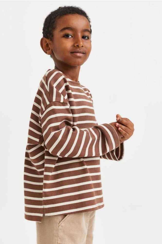 Camisas H&M Oversized Long-sleeved Niños Marrom | 591237TSK