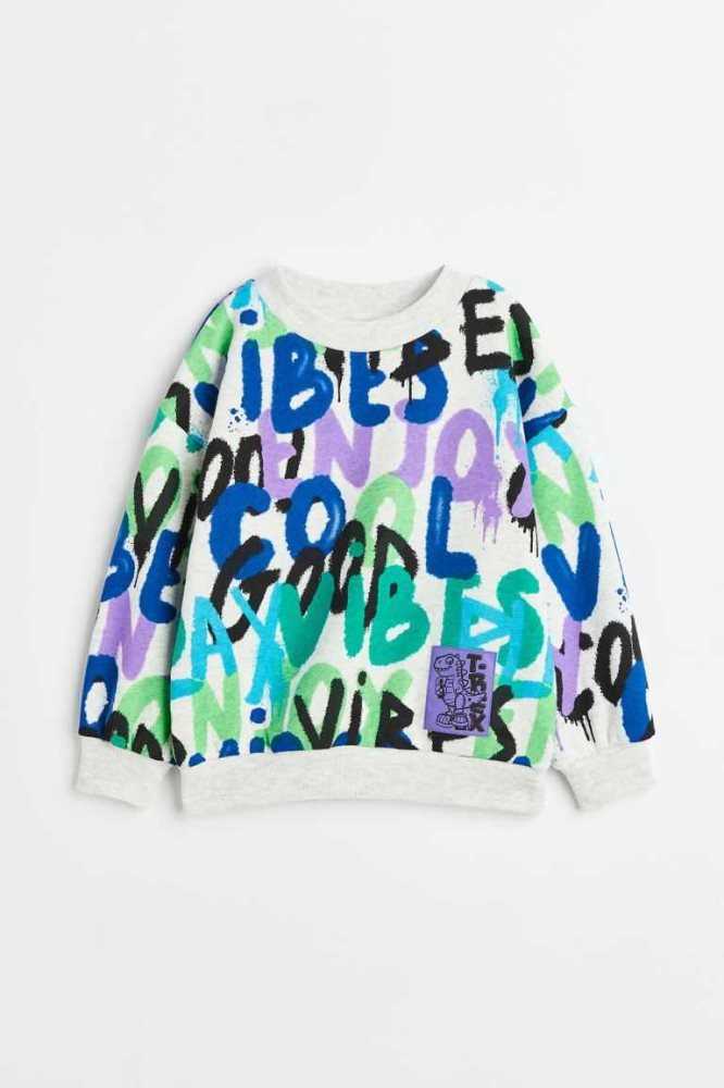 Camisas H&M Oversized Niños Grises Claro | 072469VCT