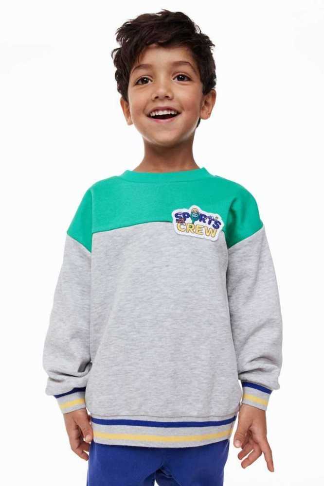 Camisas H&M Oversized Niños Grises Claro | 072469VCT