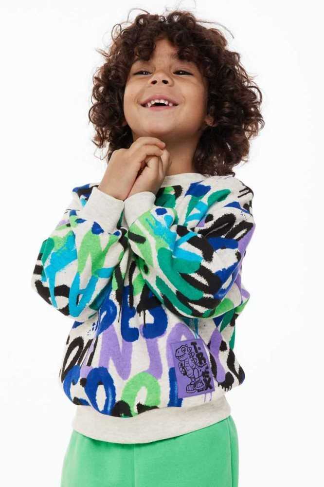 Camisas H&M Oversized Niños Grises Claro | 072469VCT