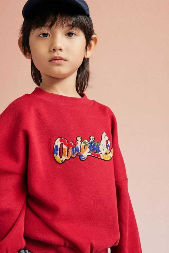 Camisas H&M Oversized Niños Rojos | 437025SKO