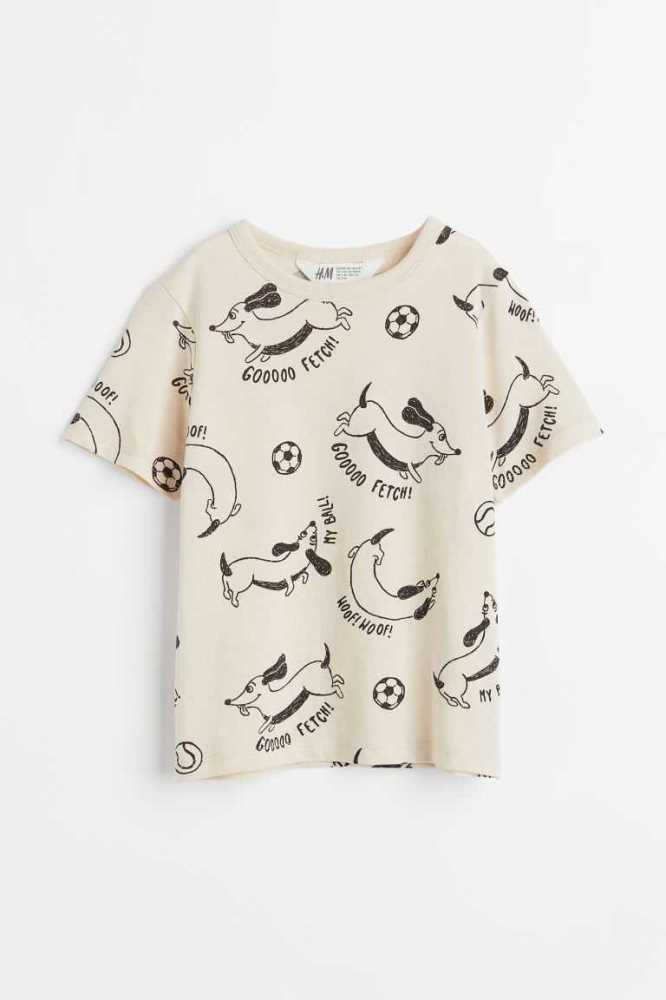 Camisas H&M Printed Niños Azules Oscuro | 597168BLI