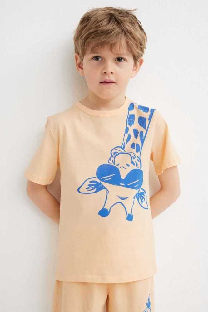 Camisas H&M Printed Niños Azules Oscuro | 597168BLI