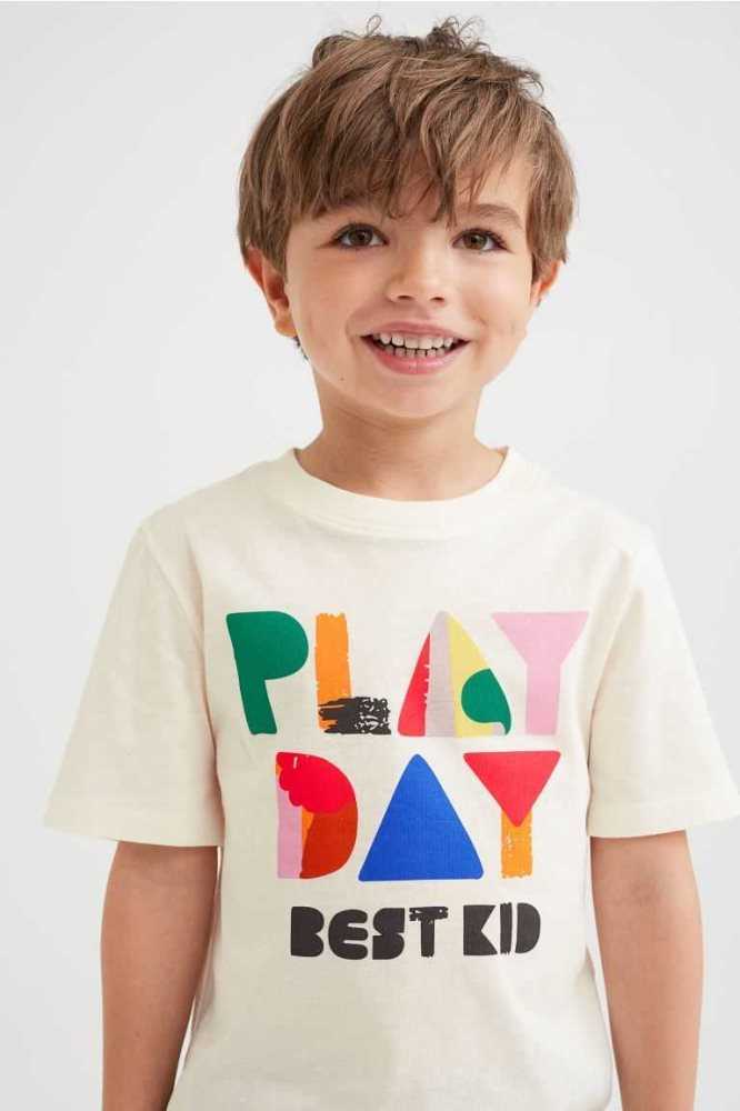 Camisas H&M Printed Niños Blancos | 359720JBQ