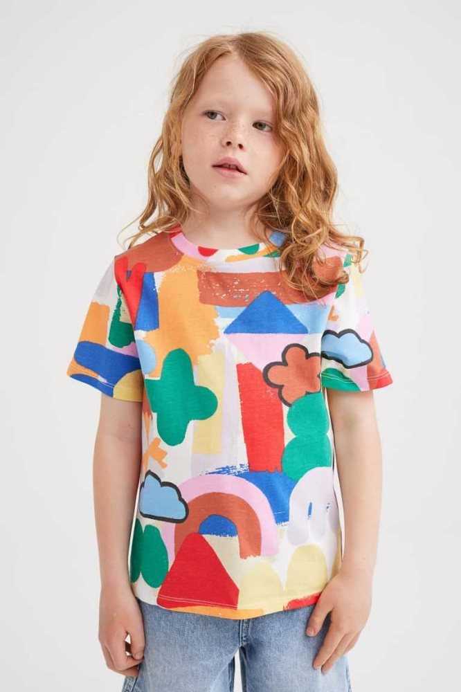 Camisas H&M Printed Niños Blancos | 359720JBQ