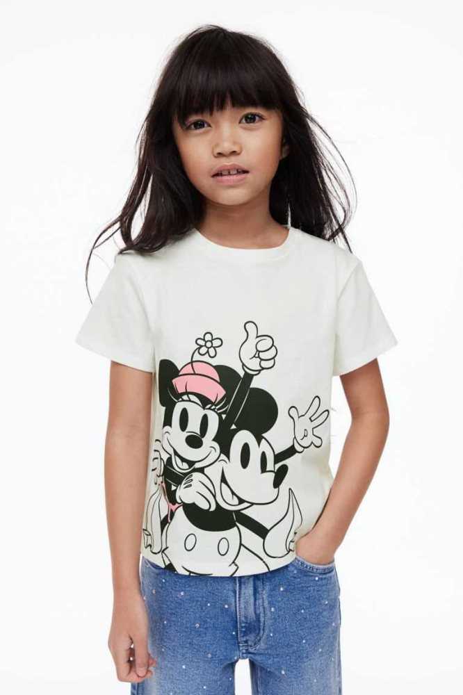 Camisas H&M Printed Niños Blancos | 812406HRF