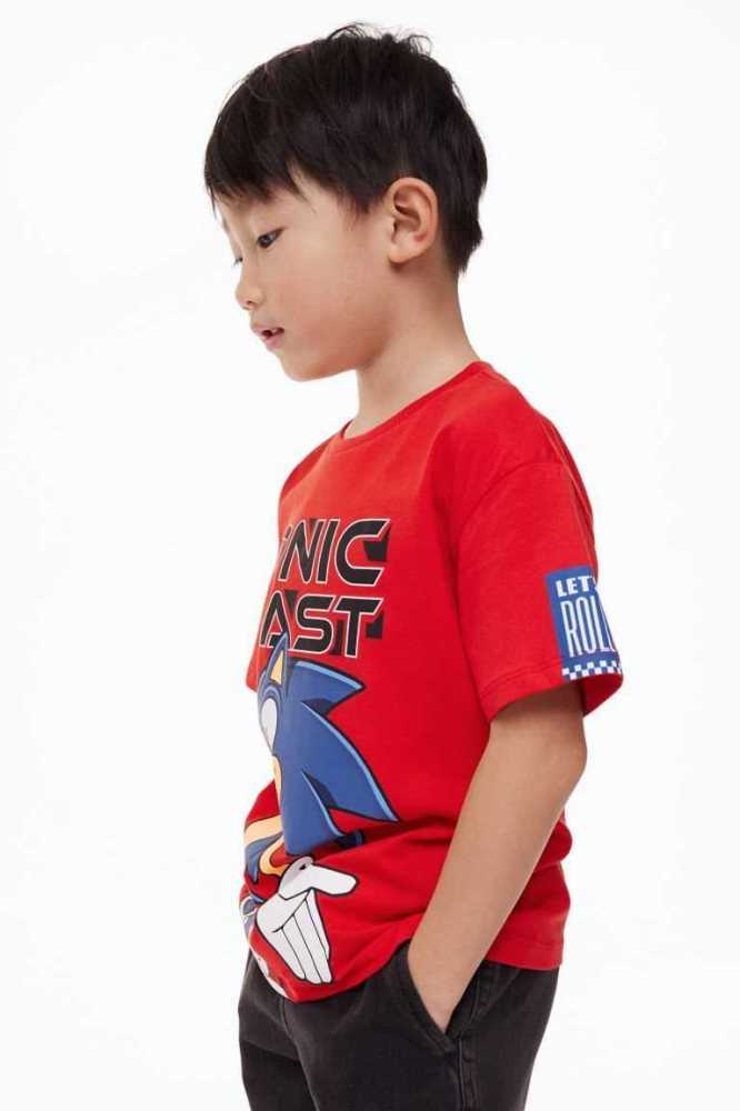 Camisas H&M Printed Niños Rojos | 631850JGA