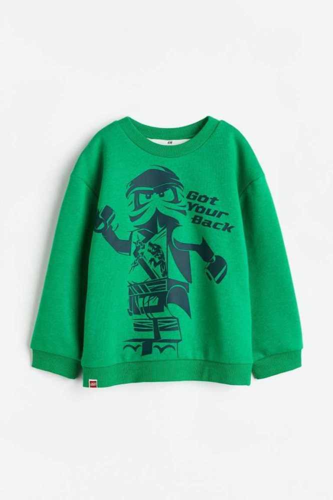 Camisas H&M Printed Niños Verdes | 729415HEN