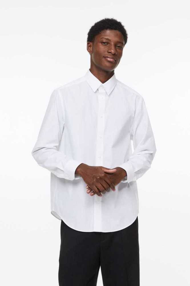 Camisas H&M Regular Fit Easy-iron Hombre Negros | 150497LQT