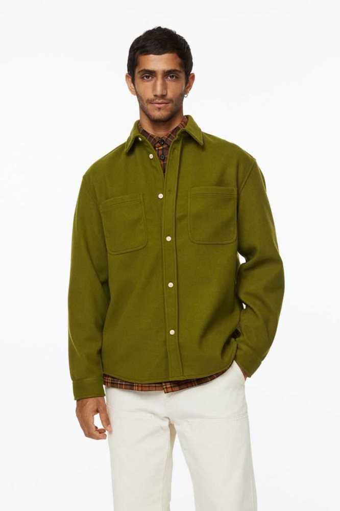 Camisas H&M Relaxed Fit Hombre Creme | 915743CWF