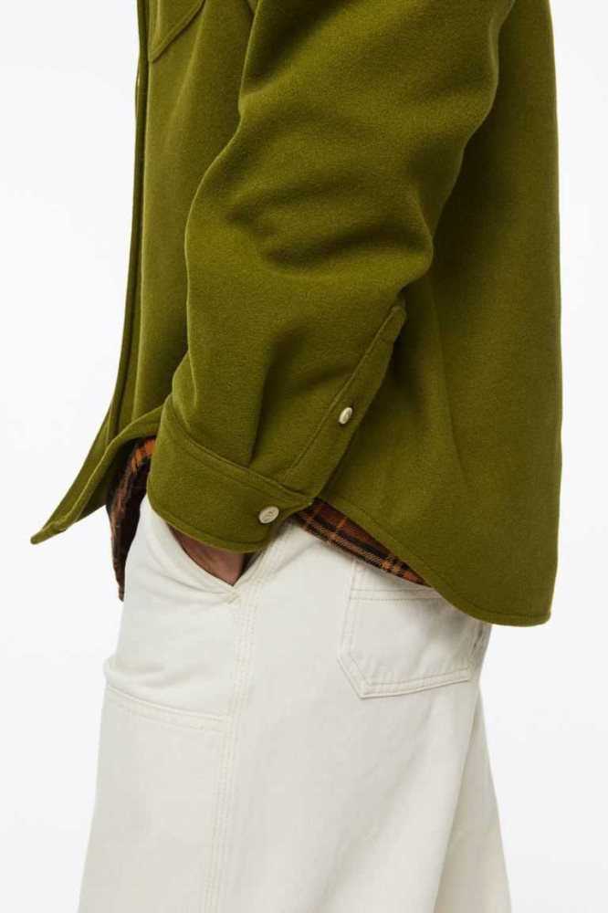 Camisas H&M Relaxed Fit Hombre Verdes | 098234OJX