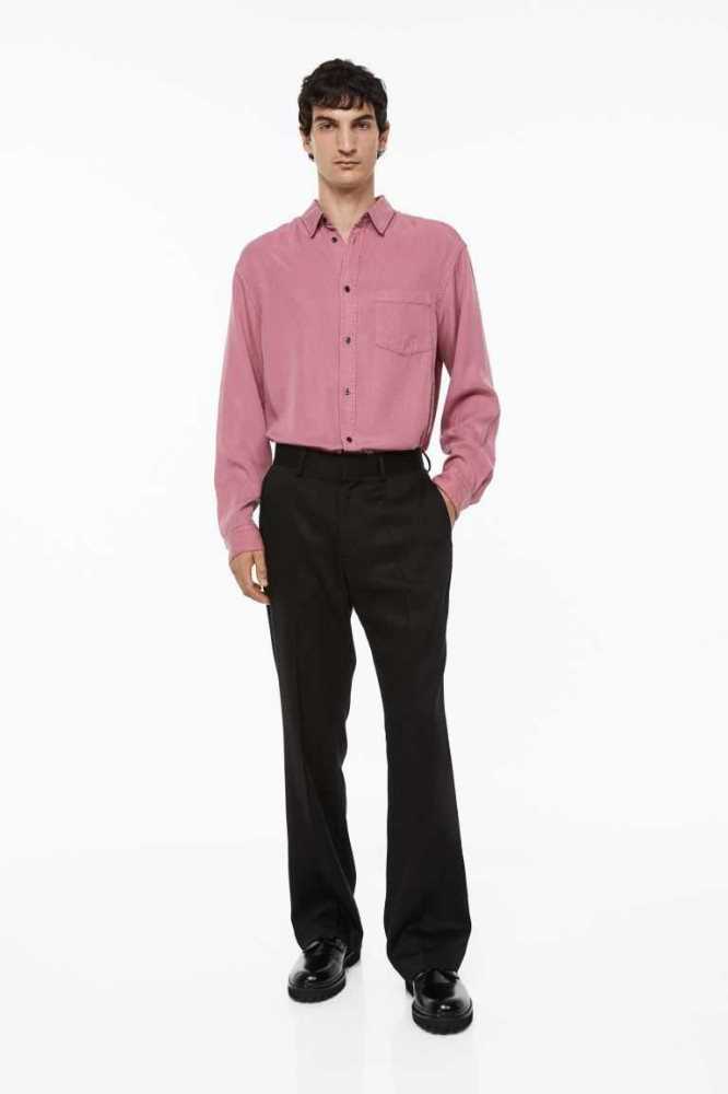 Camisas H&M Relaxed Fit Lyocell Hombre Rosas | 130947GLM