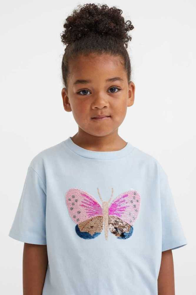 Camisas H&M Reversible Sequin-motif Niños Blancos | 023918EQN