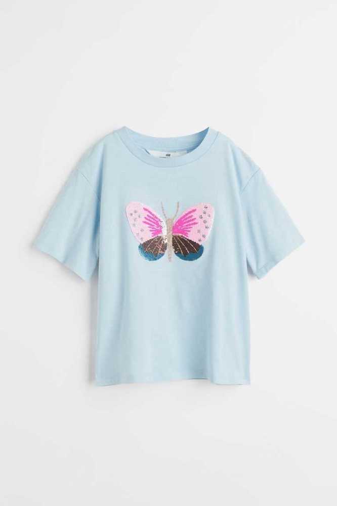 Camisas H&M Reversible Sequin-motif Niños Blancos | 023918EQN