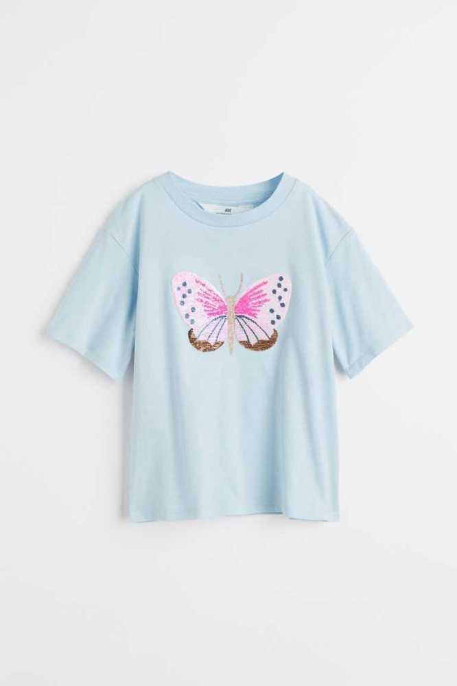 Camisas H&M Reversible Sequin-motif Niños Blancos | 023918EQN