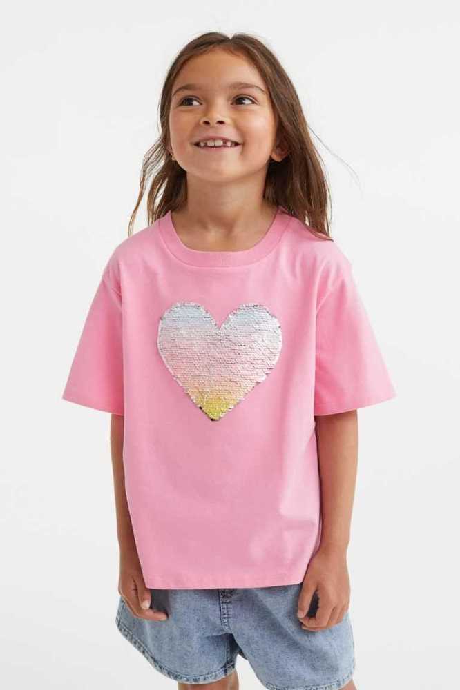 Camisas H&M Reversible Sequin-motif Niños Blancos | 023918EQN