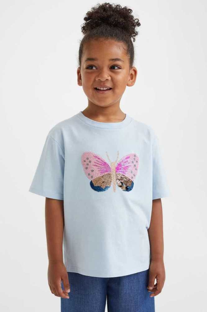 Camisas H&M Reversible Sequin-motif Niños Blancos | 023918EQN