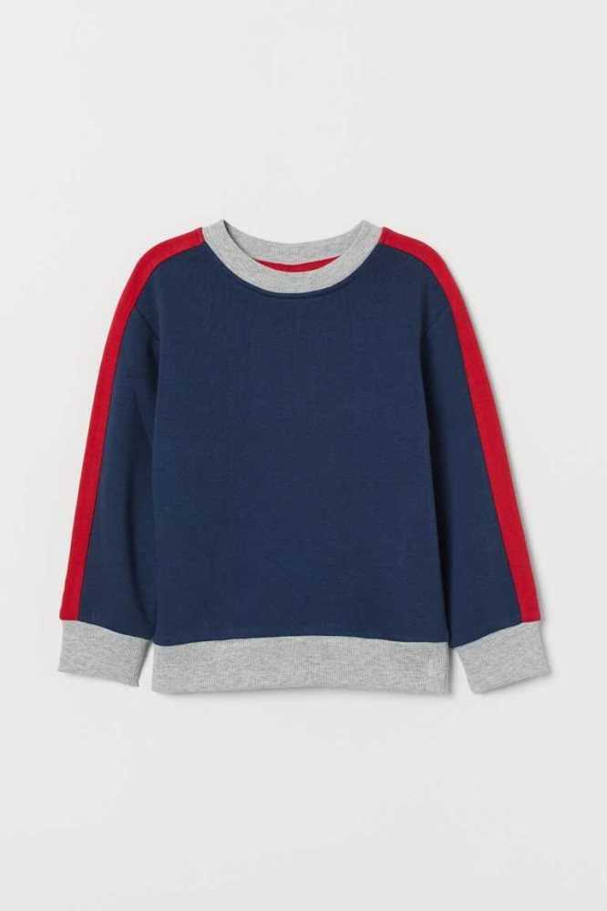 Camisas H&M Sweatshirt Niños Azules | 065492LYS