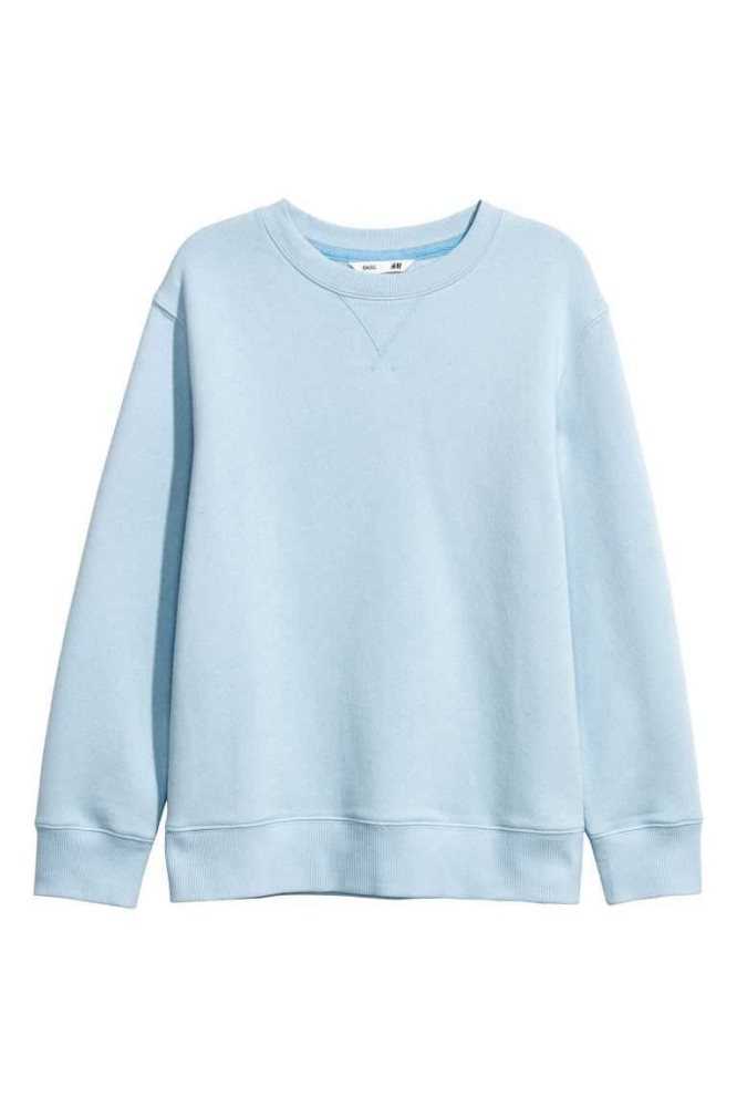 Camisas H&M Sweatshirt Niños Azules Claro | 510386QZN