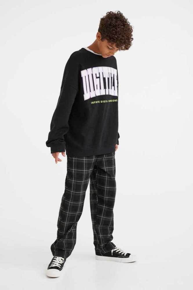 Camisas H&M Sweatshirt Niños Grises Claro Azules Oscuro | 106342FEU